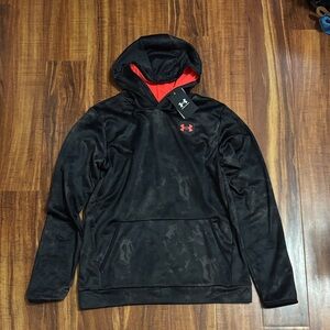 Under Armour Black Hoodie with Red Lining